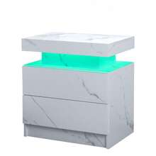 Modern Style Bedside Table With Two Drawers, Easy Assembly, Ample Storage Space, Suitable For Bedrooms And Living Rooms - 霧面白 - 查看 7