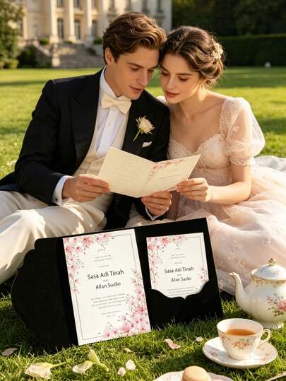 10pcs Tri-Fold Pocket Wedding Invitation Covers,Suitable For Wedding,Wedding Items,Bridal Shower,Brides Maid Proposal Gifts,Wedding Invitation,Bridesmaid Proposal,Wedding Invitations,Wedding Stuff