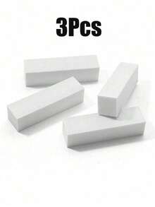 1/3/10/20块装磨砂豆腐块，白色抛光塑形，适用于假指甲和凝胶指甲油抛光，专业美甲师使用 - 白色 - 查看 8