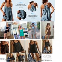 Women's  Solid Color Cami Romper Set, Spaghetti Strap Sleeveless Tank Top With Pockets + High Waist Shorts, Casual Loose Fit Athletic Loungewear, Breathable Stretchy Workout Outfit For Gym, Yoga, Running, Daily Wear, Summer Beachwear, Lounge Set, Pocketed Cami Dress Set, 2-In-1 Convertible Activewear Set, High Waist Shorts With Pockets, Loose Fit Cami Top, Stretchy Athletic Romper, Casual Summer Loungewear Set, Workout Outfit, Yoga Loungewear, Running Shorts Set, Daily Casual Wear - 彩色 - 查看 9