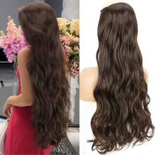 Bộ 5 lọn tóc nối dài 32 inch (khoảng 90cm) bằng chất liệu tổng hợp, kiểu tóc gợn sóng, màu đen và nâu, thích hợp sử dụng hàng ngày. - Nhiều màu - Xem 9