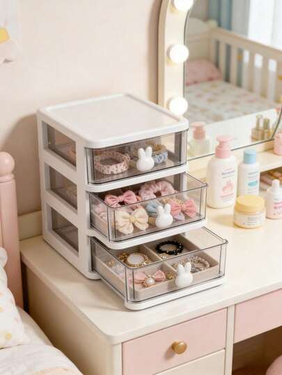 2/3/5-stöckige Aufbewahrungsbox für Kinderzimmer, Haaraccessoire Organizer Box, Schmuckbox, Kosmetikaufbewahrungsbox, Verpackungsglas, Schmuckaufbewahrungstasche, Kulturbeutel - geeignet für Kinderzimmer, Badezimmer und Schlafzimmer; ideal für Rückkehr zur Schule, Herbstdekoration, Kinderzimmerdekoration, Badezimmerdekoration und -accessoires, Haushaltsartikel, Aufbewahrung und Organisation