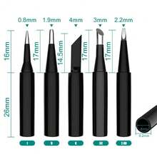 5件套纯铜900M烙铁头套装，内含裸铜电烙铁焊接工具 - 多色 - 查看 11