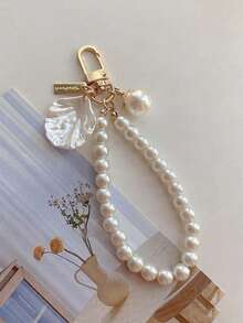 1pc Shell & Pearl Bag Charm, Suitable As Gift For Girlfriend - Multicolor - View 2