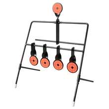 5x Targets Self Resetting Spinning Air Gun Rifle Shooting Metal Swing Target Set - Orange - View 5