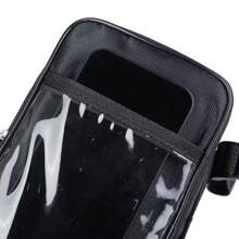 Bolsa grande para manillar de bicicleta, bolsa frontal multiusos universal para equipamiento de ciclismo con soporte para teléfono con pantalla táctil - Multicolor - Ver 4