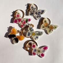 1个6腔蝴蝶形耳环吊坠钥匙扣模具，蝴蝶镜面硅胶模具，闪亮蝴蝶耳环模具，蝴蝶吊坠环氧树脂模具 - 六連蝴蝶吊墜矽膠模具006 - 查看 11