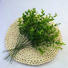 10 buah Semak Buatan, Tanaman Hias Eucalyptus Plastik, Dekorasi Meja DIY untuk Dalam dan Luar Ruangan, Rumah, Taman, Pesta, Balkon, Pernikahan - Hijau - View 10
