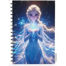 Disney 艾莎公主螺旋笔记本，小笔记本，办公学习用品，小型备忘录笔记本，适合生日派对和返校礼物，迪士尼公主小笔记本 - A6 - 查看 2