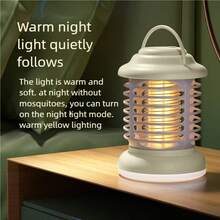 2-In-1 UV Mosquito Repellent Lamp, Warm Light Nightlight, Portable Mosquito Repellent Lamp For Indoor/Outdoor, USB Rechargeable, 800mAh - Multicolor - View 2