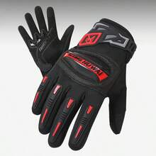 1 par de guantes de moto para primavera/verano, guantes unisex delgados, transpirables, antideslizantes y resistentes al desgaste con pantalla táctil para carreras, todoterreno y motocicleta - Multicolor - Ver 4