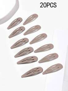12pcs Water Drop Shaped Hair Clips, Suitable For Hairstyling, Daily Use Or Party/Event Styling, Claw Clips, Hair Claws, Hair Slide, Hair Barrettes, Hair Accessories, Head Accessories, Hairpin,Summer,Holiday,Travel,Festival,Birthday - Light Brown - View 5