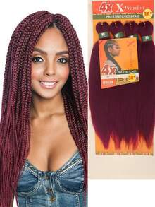 4 Packs Pre-Stretched Braiding Hair Extensions, 18 Inch Premium Synthetic Crochet Hair With Braid Texture - Multicolor - View 11