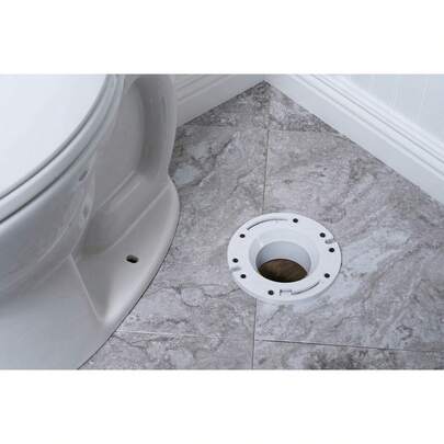 3 pulgadas o 4 pulgadas Brida de armario de PVC con anillo de plástico y tapa sin prueba, blanco