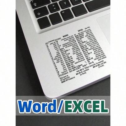 1pc/2pcs Lapt Windows/WORD Shortcut Keys Sticker Peel And Stick, No Cutting Using High , Can Be Daily Decoration Laptop,