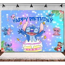 Cartoon Stitch Theme Hanging Flags Backdrop Set, Home Decor, Suitable For Room Decoration, Birthday Party Supplies - Multicolor - View 14
