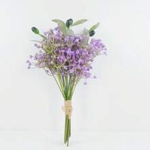 1 Bouquet, 35cm Artificial Gypsophila & Olive Branch Flower Bouquet, Plastic Flowers, Commonly Used For DIY Handicrafts, Home Floral Decor, Office Decoration, Wedding Bouquets, Holiday Party Flowers - Multicolor - View 11