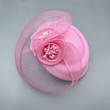 HITYfascinator 1件装女士花朵面纱网纱羽毛头饰，适用于万圣节角色扮演、新娘婚礼、下午茶派对等场合，可作赛马帽、德比帽、教堂帽等，带夹子 - 彩色 - 查看 14