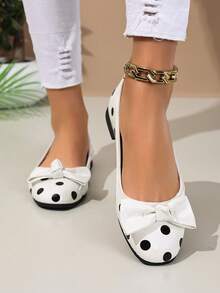 New Arrival Minimalist Versatile Macaron Color Ribbon Tie Ballerina Style Niche Casual Shoes - White - View 6