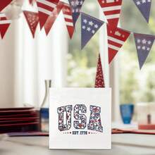1pc USA Patriotic Decor July 4th Box Sign Independence Day Patriotic Labor Day Box Wood Plaques Desk Décor American Flag Wooden Sign 4th Of July Woods Decoration 250th Anniversary 4th Of July Decor Wood Box Sign Desk Decor White/Black 5x5in(12.4x12.4cm) - 1PC - Xem 6