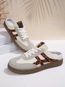 Plus Size Women's Spring/Autumn New Lace-Up Flat Heel Shoes - White - View 7