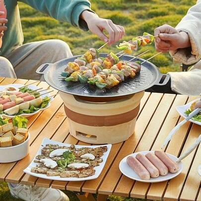 Chảo nướng chống dính - Chảo phẳng dùng để nướng bít tết, trứng, bánh kếp, tương thích với bếp từ.