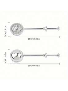 1 cái rây bột nhà bếp bằng thép không gỉ, thao tác bằng một tay, dùng để rây bột mì, đường bột, dụng cụ nấu ăn. - Nhiều màu - Xem 6
