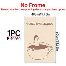 1/6件套复古咖啡爱好者帆布海报墙画套装，趣味咖啡海报，用于房间美化，可选画框，厨房咖啡店主题家居装饰，房间装饰材料，适用于客厅、卧室、办公室、酒吧、大学宿舍、托儿所、婴儿房、浴室、厨房等，打造美观的房间装饰，时尚咖啡吧墙画，带框/带框帆布画，家居装饰用品 - 多色 - 查看 13