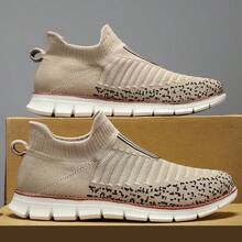 高品质休闲运动鞋，时尚运动鞋，软底鞋，新款春季男鞋 - 棕色 - 查看 1