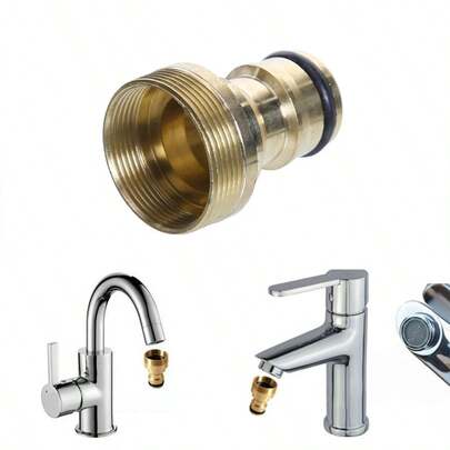 Universal Mixer Tap Connector, Hose Adapter, Hose Coupling, Quick Connector, Garden Hose Connection (Male Thread)