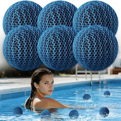 1pc Summer Swimming Pool Cleaning Ball, Hot Tub Dirt Absorbing Ball, Swimming Pool Dirt Remover Ball, Spa Hot Tub Dirt Sponge, Reusable Hot Tub Oil Absorbing Sponge, Washable Floating Filter, Accessories To Keep Swimming Pool Water Clear And Clean. Summer Party Swimming Pool Cleaning Sponge