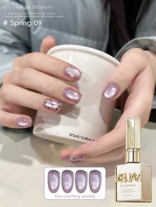 XEIJAYI 15ML Cat Eye Nail Polish Gel Soak Off Nail Magnetic Gel Polish Nail Art DlY For Salon At Home - 彩色 - 查看 12