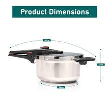 Stainless Steel Pressure Cooker – Large Induction Hob Compatible Cooker With Dual Handles For Fast Cooking At Home Or In Catering Kitchens - View 4