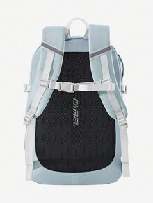 CAMEL CROWN 大容量背包，徒步休闲登山旅行户外包 - 煙霧藍 - 查看 5