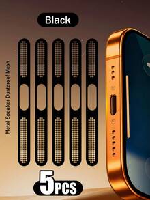 5个金属扬声器防尘罩，适用于 17 Pro Max/17 Air/16 Pro Max/16/15/14/13/12系列，采用耐用金属材料制成，有黑色/银色/宇宙橙/金色/绿色/红色/蓝色/紫色/沙漠钛等颜色可选。 - 彩色 - 查看 2
