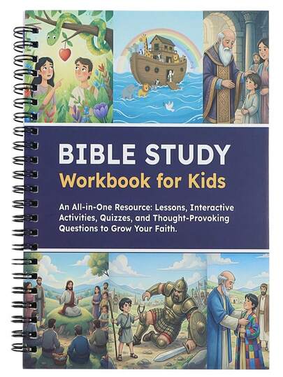 1 Bible Study Workbook For Beginners - Interactive Faith Growth Journal With Stories, Quizzes And Ten Commandments Activities, Ideal For New Learners