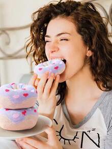 CREATOR SOCKS 1 Pair Of Funny Donut Mid-Calf Socks, Cute And Novel Food-Like Chocolate Creative Gift Box Design - Multicolor - View 4