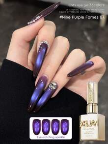 XEIJAYI 15ML Cat Eye Nail Polish Gel Soak Off Nail Magnetic Gel Polish Nail Art DlY For Salon At Home - 彩色 - 查看 39