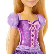 Mattel 公主玩具，贝儿时尚娃娃，闪亮设计，棕色头发，棕色眼睛，配有皇冠配饰，灵感源自电影 - Repunzel - 查看 4