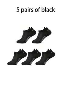 5 pares de calcetines de unicolor simple, transpirables y cómodos, que absorben el sudor, adecuados para - Multicolor - Ver 9