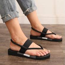 Dép nam màu đen thường ngày, dép xỏ ngón có quai chun và mũi hở, dép xỏ ngón mùa hè cho nam - màu đen - Xem 11