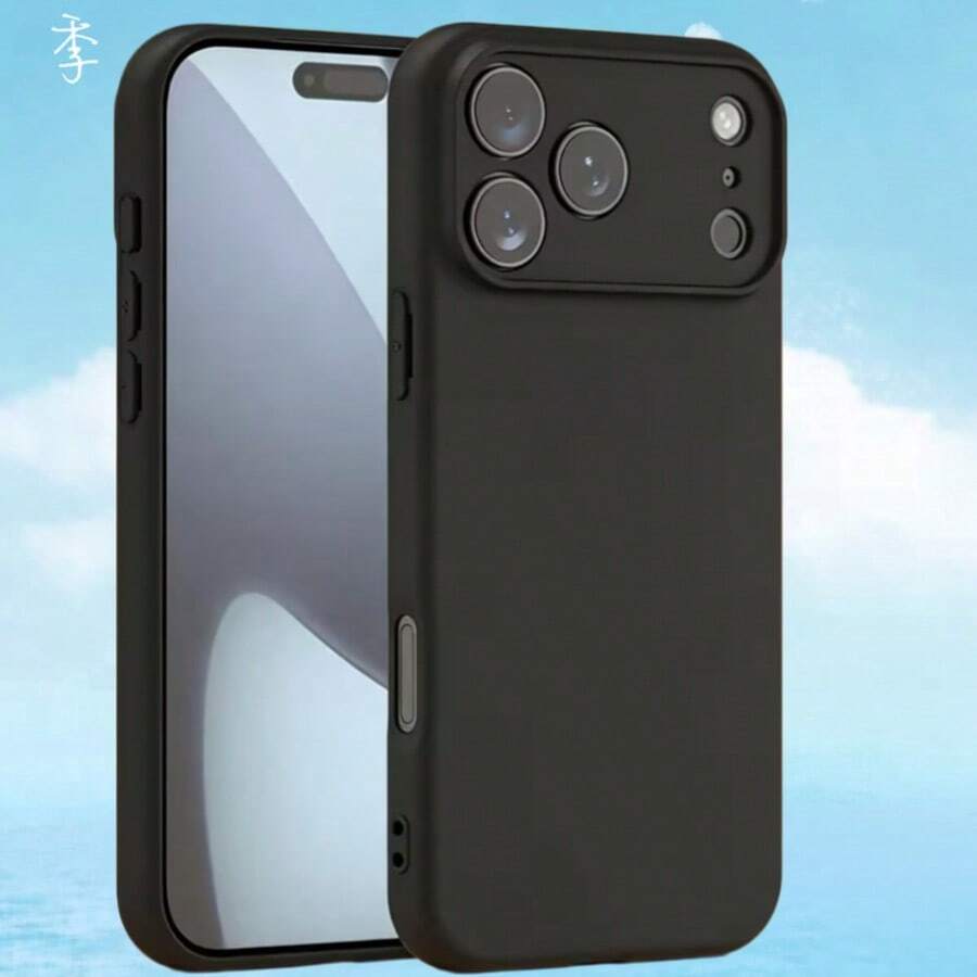 1个哑光黑手机壳，兼容 17/17 Pro/17 Pro Max/13/14系列，触感柔软，防滑，防指纹，防刮擦，防震保护，简约设计 - 黑色 - 查看 1