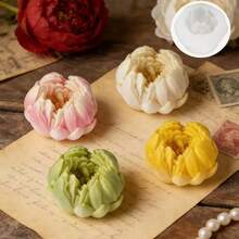 1pc Peony Bud Silicone Mold, Suitable For Making Peony Bud Aroma Candles, Gypsum Fragrance Stones, Home Decor, Resin Casting And Other Crafts. Reusable, Heat-Resistant, Easy Demold, Ideal For Holiday Decoration Or DIY Handicraft. - A-White - View 5