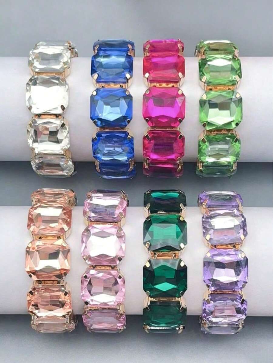 1 chiếc vòng tay vuông sang trọng 23*23mm, thích hợp cho kỳ nghỉ và tiệc tùng. - vòng đeo tay - Xem 1