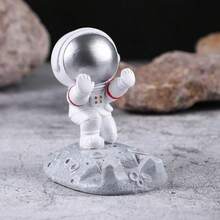 1 pièce Support créatif pour téléphone et tablette en forme d'astronaute - Matériau ABS durable, design de dessin animé mignon avec figurine d'astronaute dynamique, convient pour la maison, le bureau, les cours en ligne, la décoration d'astronaute - Multicolore - Voir 17