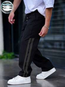 1 chiếc quần thể thao nam dáng suông rộng rãi, thích hợp mặc mùa xuân/thu, đa năng cho đi làm, chạy bộ, hoạt động ngoài trời, tập thể dục, tập luyện và mặc dạo phố. - Màu xám đen - Xem 1