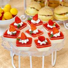 50pcs/100pcs Mini Dessert Bowls, Mini Transparent Jelly Cups, Square Yogurt Cups, Reusable Fruit Ice Cream Cake Pudding Cups, Party Transparent Plastic Pudding Appetizer Cups, Small Reusable Serving Bowls, Ideal For Birthday, Party Events, Quality Life Choice - Transparent - View 10