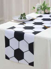 1pc Football Theme Table Runner/Tablecloth, Birthday Party Decoration, Baby Shower Party Decoration, Gender Reveal Party Decoration, Home/Kitchen Table Decor, Football Theme Party Decoration - Football - View 8