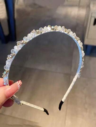 2026 Novo Grampo de Cabelo de Cristal Elegante Coreano, Acessórios de Cabelo Estilo Fada para Mulheres