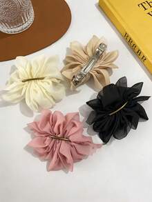 1 chiếc kẹp tóc hoa cho nữ, kẹp tóc bằng vải chiffon co giãn, phụ kiện tóc hàng ngày thanh lịch, nhẹ nhàng, đa năng, thích hợp cho mùa hè, kỳ nghỉ, du lịch, phụ kiện đội đầu, kẹp hoa, kẹp càng cua, lễ hội, sinh nhật. - Nhiều màu - Xem 6